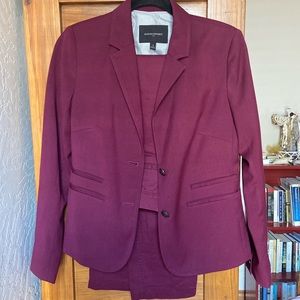 banana republic maroon blazer set
